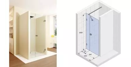 Душевая дверь «Riho» Scandic Mistral M102 100/200 прозрачная правая Душевая дверь «Riho» Scandic Mistral M102 100/200 прозрачная правая