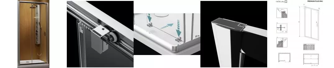 Душевая дверь «Radaway» Premium Plus DWJ 120 прозрачная/хром универсальная Душевая дверь «Radaway» Premium Plus DWJ 120 прозрачная/хром универсальная