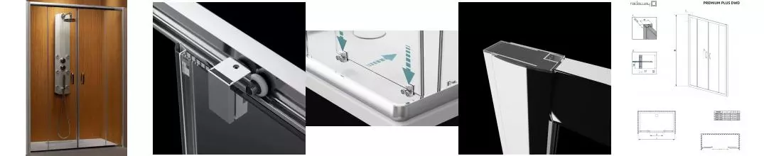 Душевая дверь «Radaway» Premium Plus DWD 140 прозрачная/хром Душевая дверь «Radaway» Premium Plus DWD 140 прозрачная/хром