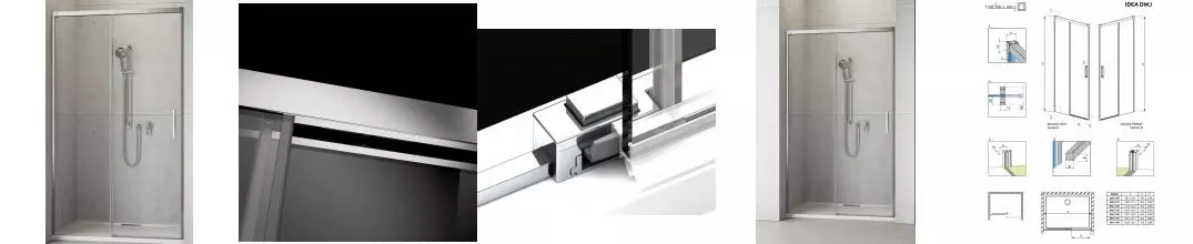 Душевая дверь «Radaway» Idea DWJ 120 прозрачная/хром левая Душевая дверь «Radaway» Idea DWJ 120 прозрачная/хром левая