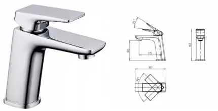 Смеситель для раковины «Bravat» Freya F1368401CP-ENG хром