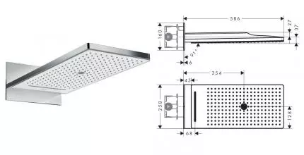 верхний душ Rainmaker Select 580 3et · Rainmaker Select, Hansgrohe, 24001400