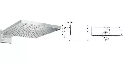 Верхний душ «Hansgrohe» Raindance E 26238000 хром