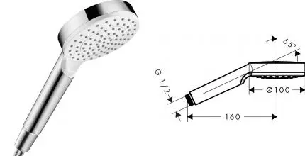Ручная лейка «Hansgrohe» Crometta Green 26334400 белая/хром Ручная лейка «Hansgrohe» Crometta Green 26334400 белая/хром