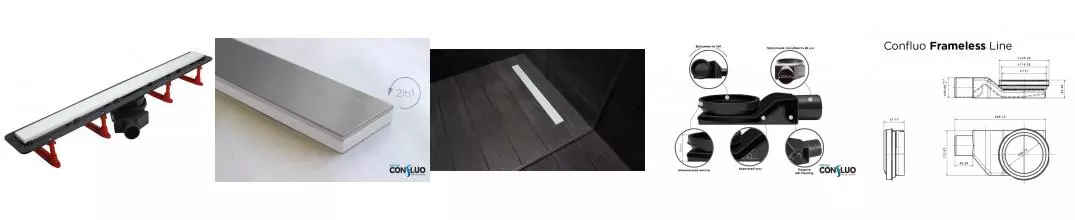 Душевой лоток «Pestan» Confluo Frameless Line 850 13701215 боковой выпуск White Glass Душевой лоток «Pestan» Confluo Frameless Line 850 13701215 боковой выпуск White Glass