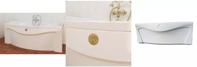Экран под ванну «Фэма» Франческа белый/золото