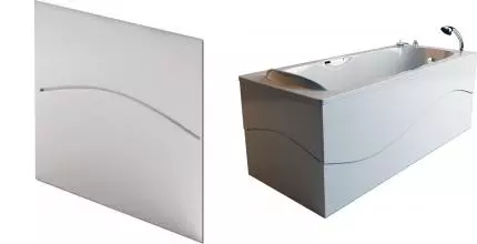 Торцевой экран под ванну «Фэма» Алассио белый левый