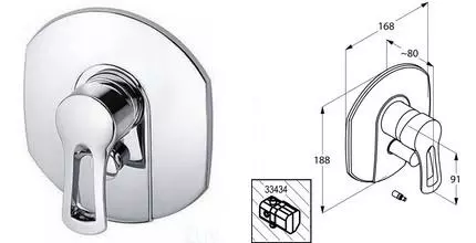 Смеситель для душа «Kludi» MX 335350562 хром