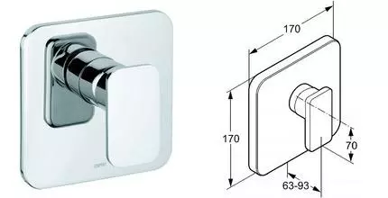 Смеситель для душа «Kludi» Esprit 567160540 хром