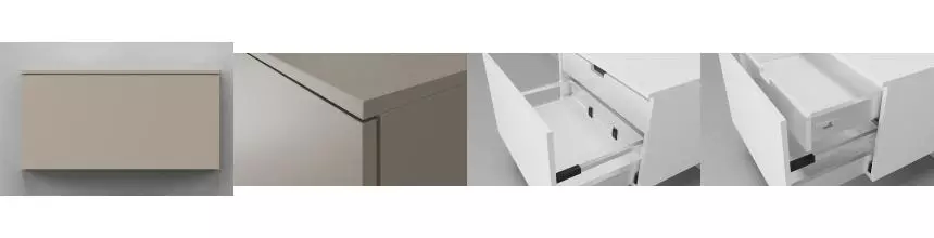 Тумба «Velvex» Unit 80 с 2 ящиками подвесная бежевый шёлк Тумба «Velvex» Unit 80 с 2 ящиками подвесная бежевый шёлк