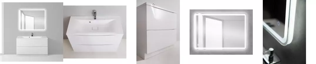 Мебель для ванной «Belbagno» Marino 100 Bianco Lucido Мебель для ванной «Belbagno» Marino 100 Bianco Lucido