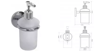 Дозатор для мыла «Bemeta» Alfa 102408022 на стену хром