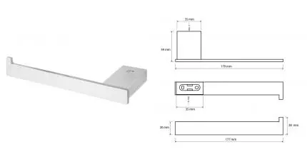 Держатель для туалетной бумаги «Bemeta» Via 135012022L на стену хром Держатель для туалетной бумаги «Bemeta» Via 135012022L на стену хром