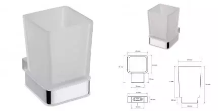 Стакан для зубных щёток «Bemeta» Via 135011012 на стену хром