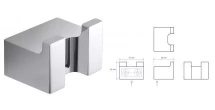 Крючок «Bemeta» Via 135006232 на стену хром Крючок «Bemeta» Via 135006232 на стену хром