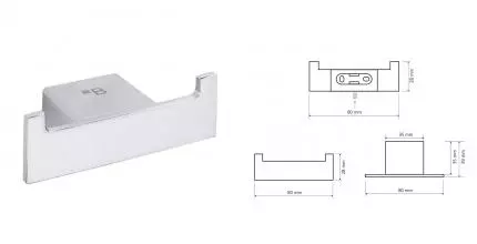 Крючок «Bemeta» Via 135006032 на стену хром Крючок «Bemeta» Via 135006032 на стену хром
