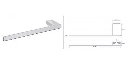 Полотенцедержатель «Bemeta» Via 135004044 на стену хром