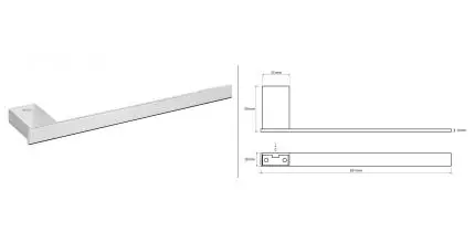 Полотенцедержатель «Bemeta» Via 135004043 на стену хром Полотенцедержатель «Bemeta» Via 135004043 на стену хром