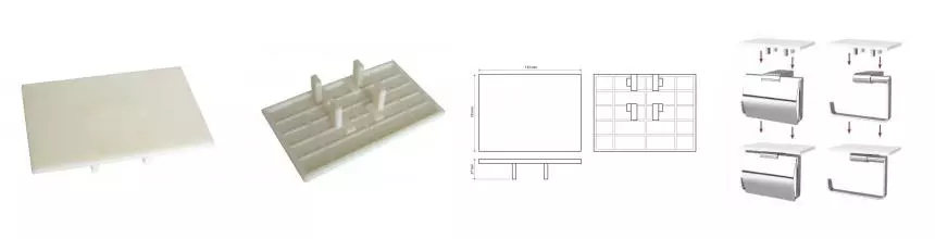 Полка для телефона «Bemeta» Via 131567032 навесной белая Полка для телефона «Bemeta» Via 131567032 навесной белая