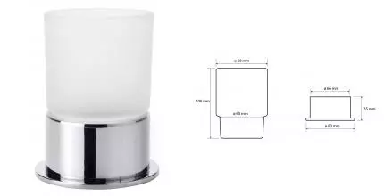 Стакан для зубных щёток «Bemeta» Omega 138110061 на стол, на раковину хром