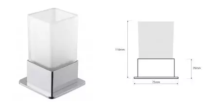 Стакан для зубных щёток «Bemeta» Plaza 140110061 на стол хром Стакан для зубных щёток «Bemeta» Plaza 140110061 на стол хром