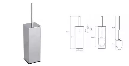 Ёршик для унитаза «Bemeta» Plaza 118213092 напольный, на стену хром Ёршик для унитаза «Bemeta» Plaza 118213092 напольный, на стену хром