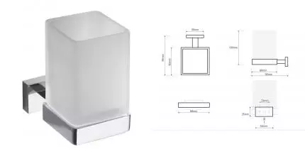 Стакан для зубных щёток «Bemeta» Plaza 118210019 на стену хром Стакан для зубных щёток «Bemeta» Plaza 118210019 на стену хром