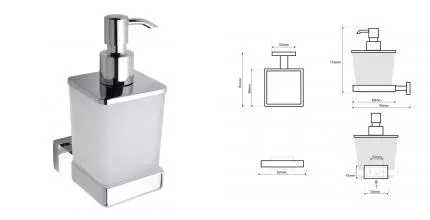 Дозатор для мыла «Bemeta» Plaza 118209049 на стену хром Дозатор для мыла «Bemeta» Plaza 118209049 на стену хром