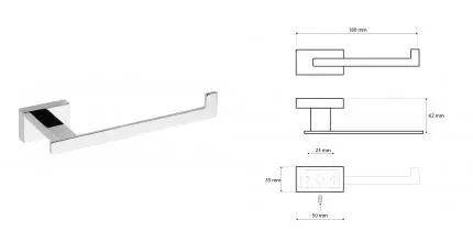 Держатель для туалетной бумаги «Bemeta» Plaza 118112022 на стену хром Держатель для туалетной бумаги «Bemeta» Plaza 118112022 на стену хром