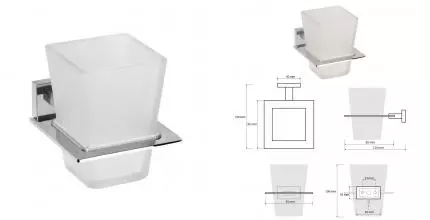 Стакан для зубных щёток «Bemeta» Plaza 118110052 на стену хром Стакан для зубных щёток «Bemeta» Plaza 118110052 на стену хром