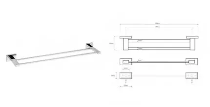 Полотенцедержатель «Bemeta» Plaza 118104052 на стену хром Полотенцедержатель «Bemeta» Plaza 118104052 на стену хром
