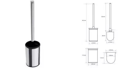 Ёршик для унитаза «Bemeta» Omega 104913152 напольный хром