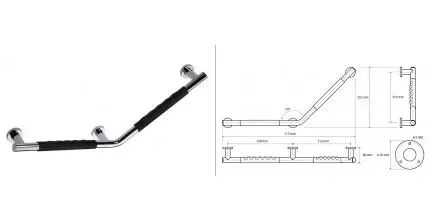 Поручень «Bemeta» Omega 104507701 на стену хром/чёрный