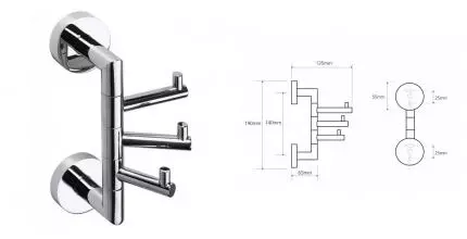 Крючок «Bemeta» Omega 104206072 на стену хром