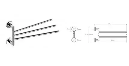 Полотенцедержатель «Bemeta» Omega 104204112 на стену хром