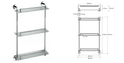 Полка в ванну «Bemeta» Omega 104202132 на стену хром