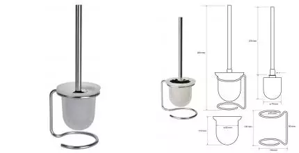 Ёршик для унитаза «Bemeta» Omega 104113107 напольный хром