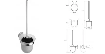 Ёршик для унитаза «Bemeta» Omega 104113017 на стену хром