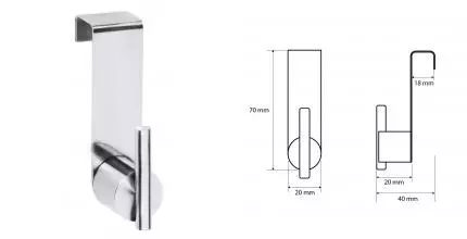 Крючок «Bemeta» Omega 104106152 навесной хром