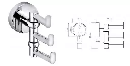Крючок «Bemeta» Omega 104106072 на стену хром