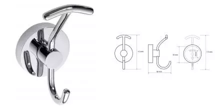 Крючок «Bemeta» Omega 104105252 на стену хром