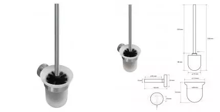 Ёршик для унитаза «Bemeta» Neo 104113019 на стену хром