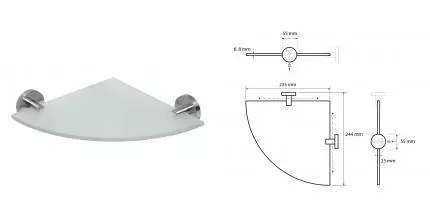 Угловая полка в ванну «Bemeta» Neo 104102015 на стену хром