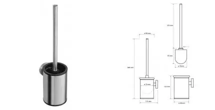 Ёршик для унитаза «Bemeta» Neo 102313079 на стену хром