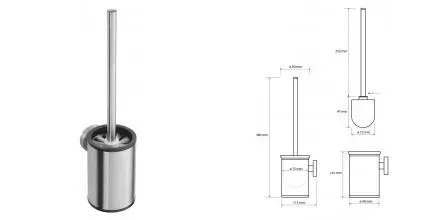 Ёршик для унитаза «Bemeta» Neo 102313075 на стену хром
