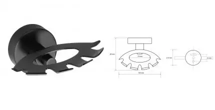 Держатель зубных щеток «Bemeta» Dark 104110030 на стену чёрный