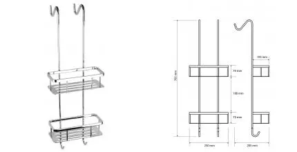 Полка в ванну «Bemeta» Cytro 146208422 навесной хром