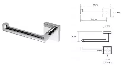 Держатель для туалетной бумаги «Bemeta» Beta 132212032L на стену хром