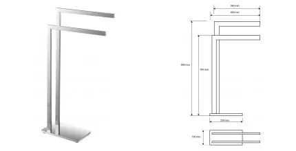 Стойка с аксессуарами «Bemeta» Beta 132836022 напольная хром