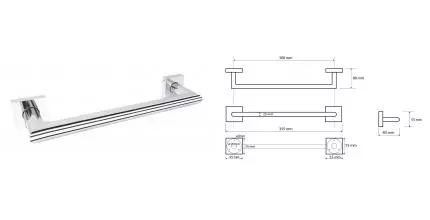 Поручень «Bemeta» Beta 132307611 на стену хром